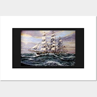 SQUARE RIGGER 'WAVERTREE'  SAILING SHIP Posters and Art